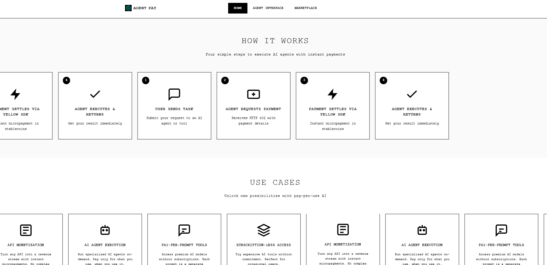 Agent Pay marketplace — browse paid tools