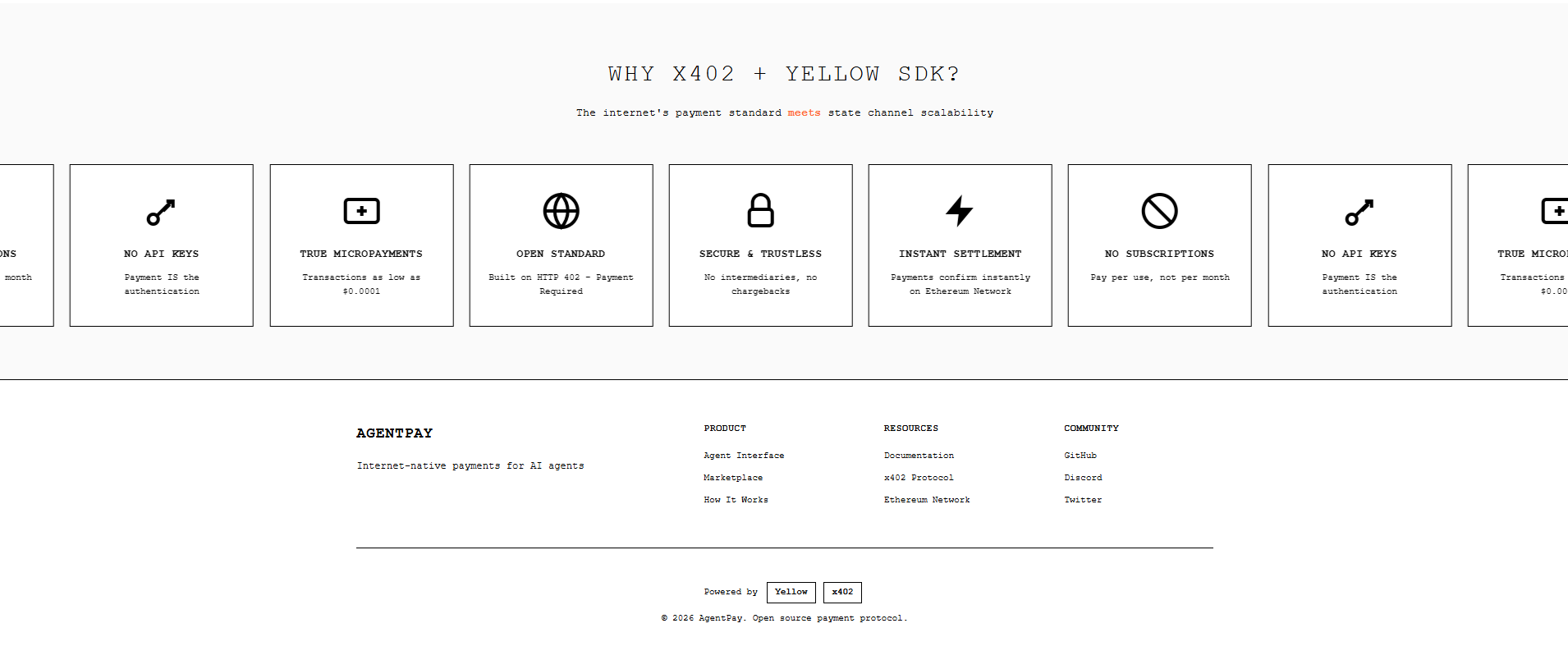 Agent Pay payment flow — 402 loop in action